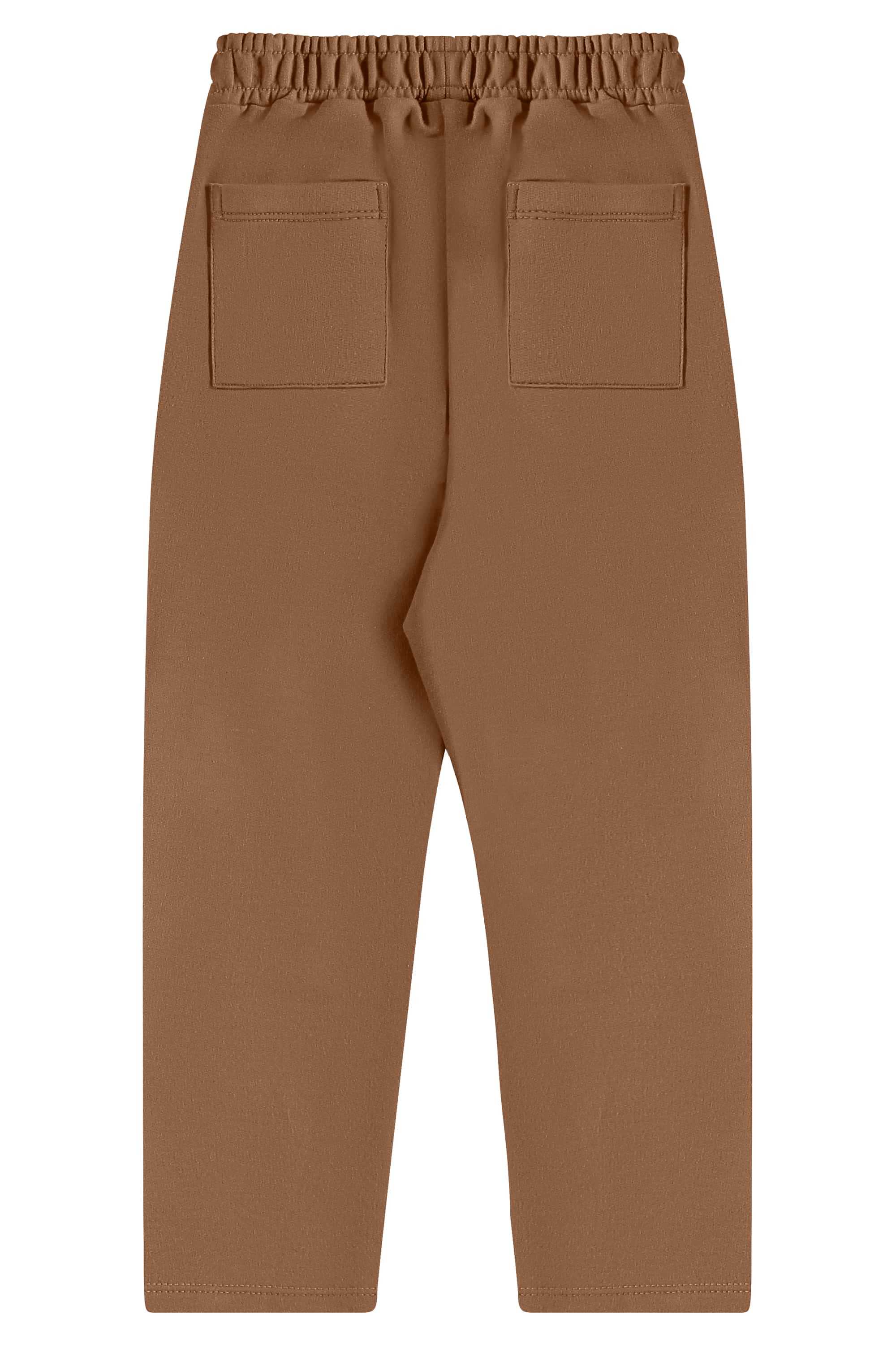 Conjunto Infantil Masculino com Blusão e Calça Nozes (Marrom) Três e Já - Imagem 24